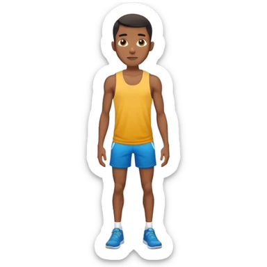 Skinny black man with gyatt full body sticker
