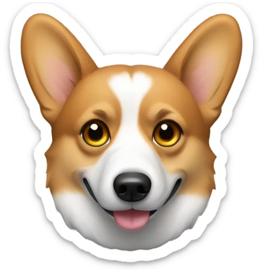 sick welsh corgi sticker