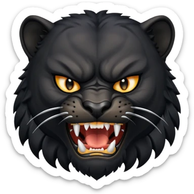 angry panther animal sticker