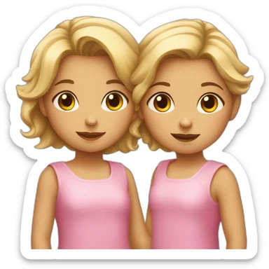 Deux petits filles  sticker