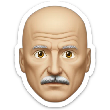 lukashenko in iron man mask only head sticker