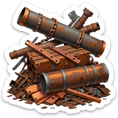 débrouillard ferraille cuivre  post apo survie loot gaming pas de personnage sticker