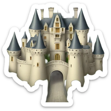 Le château solitaire derrière le miroir sticker