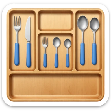 Cutlery tray sticker