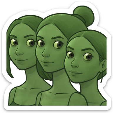 Three girls sticker