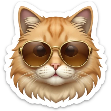 Cat wearing sunglasses, cool cat sticker