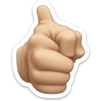 FIST WITH INDEX FINGER OVER THUMB sticker