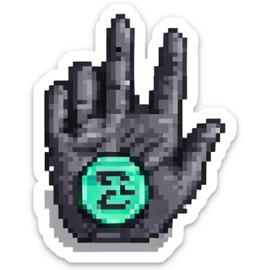 black hand shows sign super sticker