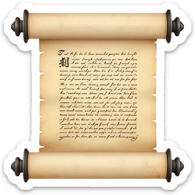 Beautiful and magical scroll with words on it  sticker
