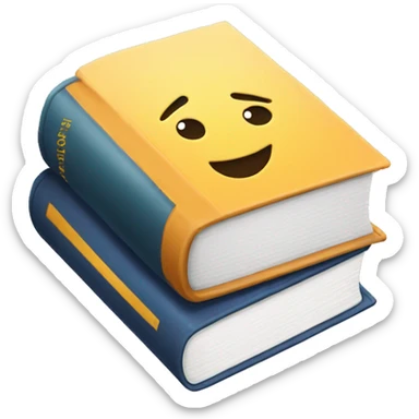 book with title learning english sticker