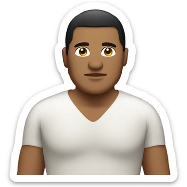 Samoan man with a flag behind sticker