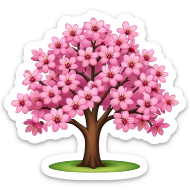 pink cherry tree sticker