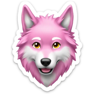 Pink Wolfle ball sticker