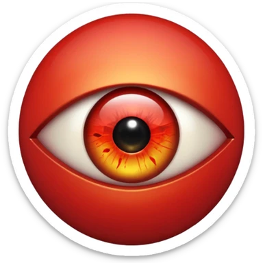 Angry Only single eye no flesh sticker