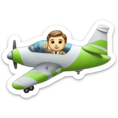 Zelensky fly in pig airplane sticker