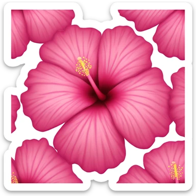 hibiscus flower pink sticker