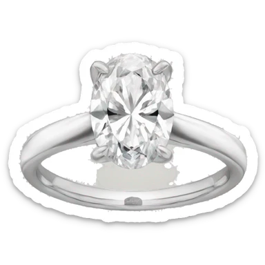 oval solitaire engagement ring  sticker