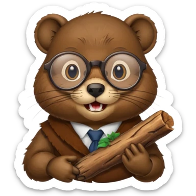 spectacled beaver sticker