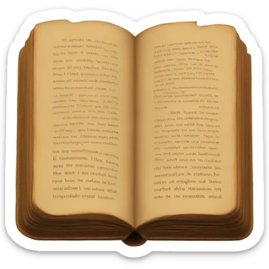 Brown vintage book sticker