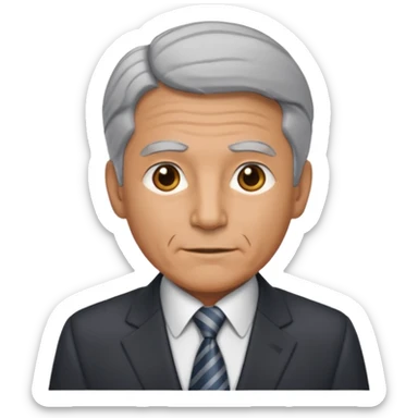 old realystic businessman sticker