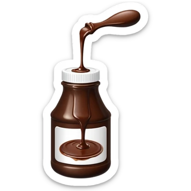 Chocolate sauce bottle sticker