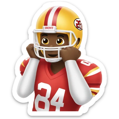 A football player eating a Big Mac sticker