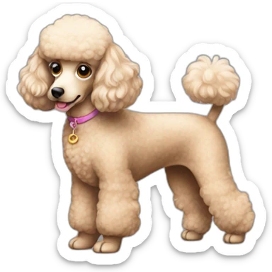 Dog Standart Poodle full body sticker
