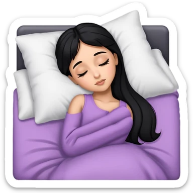 Ariana Grande sleeping with black hair  sticker