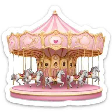 Light pink carousel  sticker