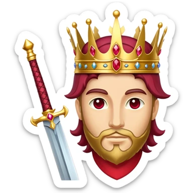 sword archon crowned king sticker