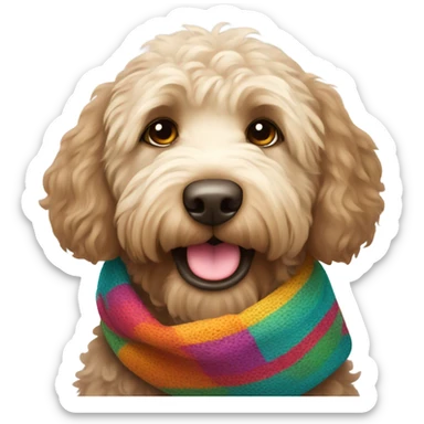 labradoodle-in-the-scarf sticker