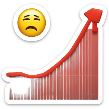 a chart spiking up indicating price hike sticker