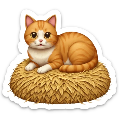 Cat pooping sticker
