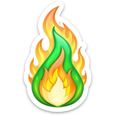 animated green flame emoji sticker
