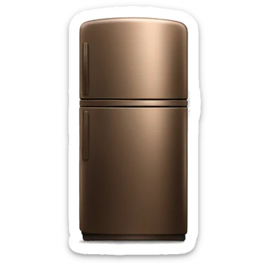 Realistic isolated bronze fridge sticker