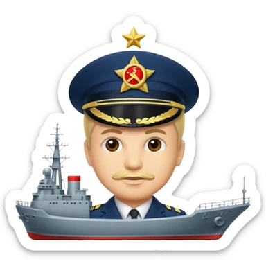 generate a very realistic Soviet Navy sticker