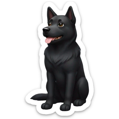 kochi inu black dog sticker