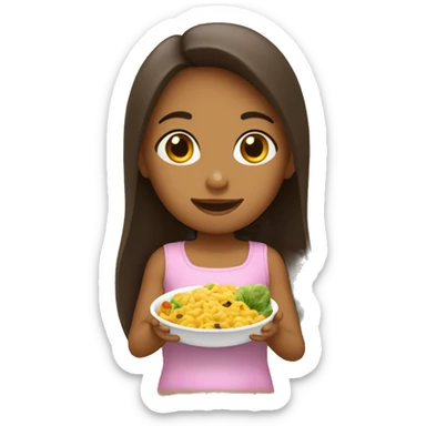 Fille qui aime manger qui ne grossit pas  sticker