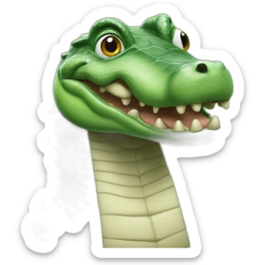 Alligator qui prend une photo sticker