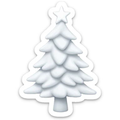 White christmas tree  sticker