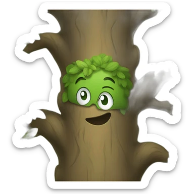 Hug tree sticker