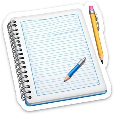 open notebook with design sketches sticker