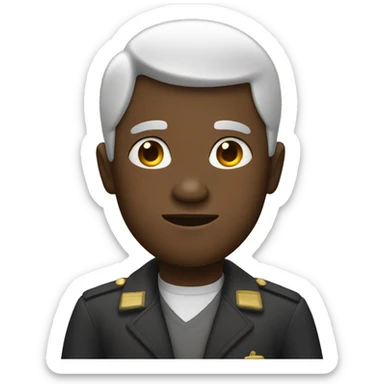 Black man saluting  sticker