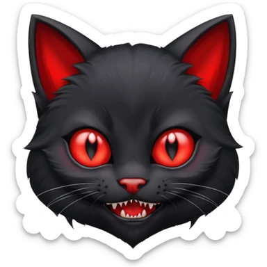 Vampire kitten sticker