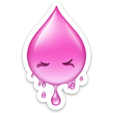 Pink water droplets  sticker