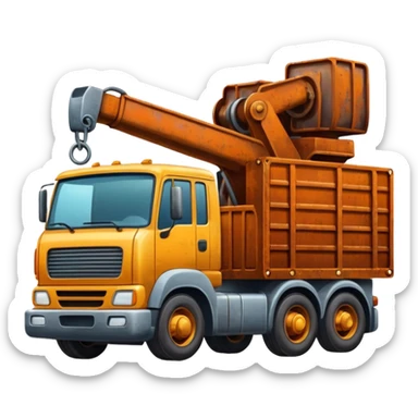 truck load with machine sticker