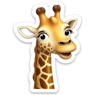a smiling giraffe sticker