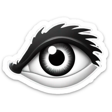 Phoenix eye black and white sticker