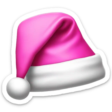 Pink Santa hat sticker