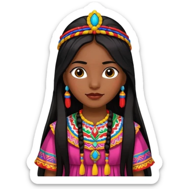 Peruvian girl sticker